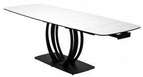 Стол MATERA 160 MARBLES KL-99 Белый мрамор матовый, итальянская керамика/ черный каркас, ®DISAUR в Дегтярске - degtyarsk.mebel24.online | фото 8