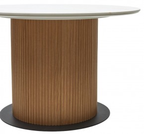 Стол MESA D120 цвет БЕЛЫЙ МРАМОР M326 / Каркас OAK, ®DISAUR в Дегтярске - degtyarsk.mebel24.online | фото 6