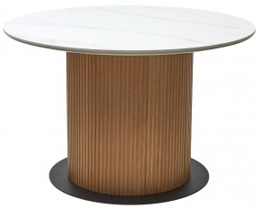 Стол MESA D120 цвет БЕЛЫЙ МРАМОР M326 / Каркас OAK, ®DISAUR в Дегтярске - degtyarsk.mebel24.online | фото 9