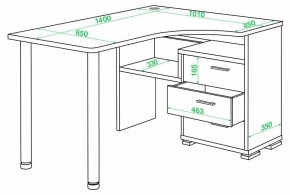 Стол письменный Домино СР-132С-140 в Дегтярске - degtyarsk.mebel24.online | фото 2