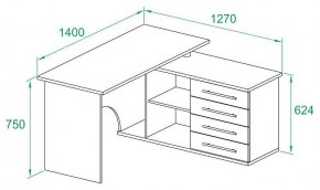 Стол письменный КСТ-109Л в Дегтярске - degtyarsk.mebel24.online | фото 3