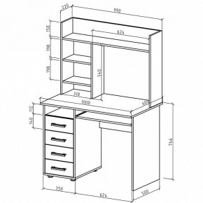 Стол письменный Остин в Дегтярске - degtyarsk.mebel24.online | фото 3