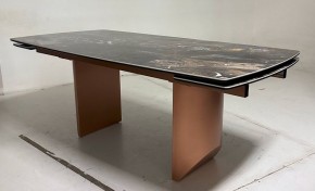 Стол ПУАНТО 200 TITANIUM LAWA NERO, керамика / МЕДЬ каркас М-City в Дегтярске - degtyarsk.mebel24.online | фото 3