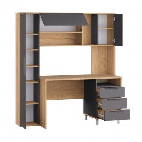 Стол рабочий 12.95 N Комфорт (Дуб сонома, Темно - серый U2601) в Дегтярске - degtyarsk.mebel24.online | фото 2