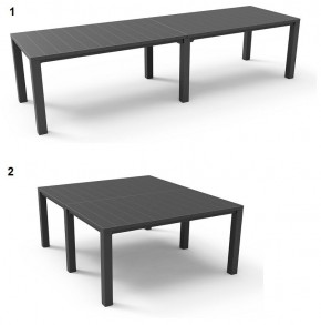 Стол раскладной Джули (Julie Double table 2 configurations) Графит в Дегтярске - degtyarsk.mebel24.online | фото