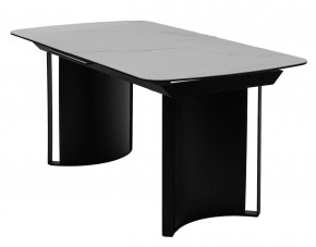 Стол RASMUS 160 TL-45 Белый мрамор, испанская керамика / черный каркас, ®DISAUR в Дегтярске - degtyarsk.mebel24.online | фото 1