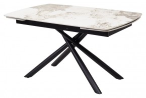 Стол RIVOLI 140 GLOSS LUXURY PANDORA SOLID CERAMIC / BLACK, ®DISAUR в Дегтярске - degtyarsk.mebel24.online | фото 1