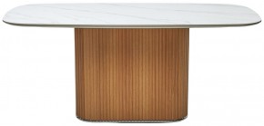 Стол TAMPA 180 цвет БЕЛЫЙ МРАМОР M326, керамика / Каркас OAK, ®DISAUR в Дегтярске - degtyarsk.mebel24.online | фото 9
