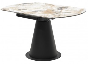 Стол TERAMO 135 GLOSS GRAND JADE SOLID CERAMIC, керамика, поворотн.механизм / Черный каркас, ®DISAUR в Дегтярске - degtyarsk.mebel24.online | фото 10