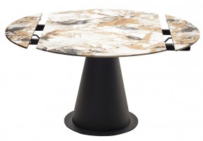Стол TERAMO 135 GLOSS GRAND JADE SOLID CERAMIC, керамика, поворотн.механизм / Черный каркас, ®DISAUR в Дегтярске - degtyarsk.mebel24.online | фото 14