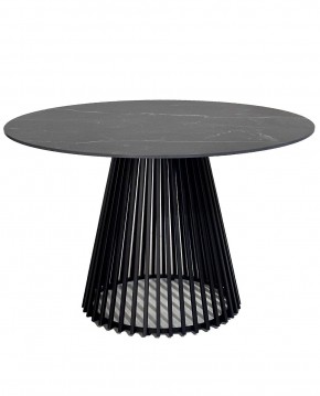 Стол TERNI 120 MATT BLACK MARBLE SOLID CERAMIC Черный мрамор матовый, керамика /Черн.каркас, ®DISAUR в Дегтярске - degtyarsk.mebel24.online | фото 3