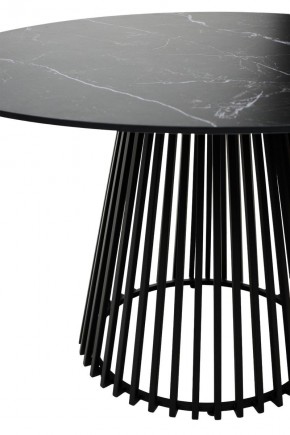 Стол TERNI 120 MATT BLACK MARBLE SOLID CERAMIC Черный мрамор матовый, керамика /Черн.каркас, ®DISAUR в Дегтярске - degtyarsk.mebel24.online | фото 5