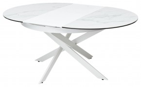 Стол TRENTO 120 HIGH GLOSS STATUARIO Белый мрамор глянцевый, керамика/ белый каркас, ®DISAUR в Дегтярске - degtyarsk.mebel24.online | фото 7