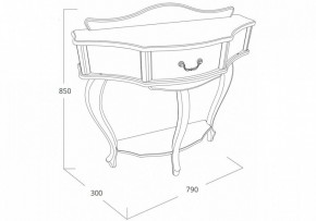 Стол туалетный Джульетта в Дегтярске - degtyarsk.mebel24.online | фото 2