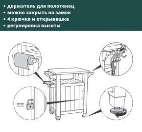 Столик для барбекю 105л (Unity 105L) коричневый в Дегтярске - degtyarsk.mebel24.online | фото 5