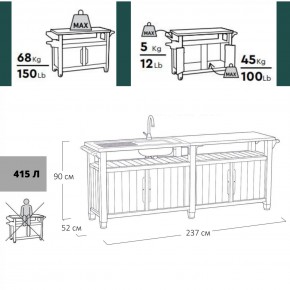 Столик для барбекю 415 Л (Unity Chef 415 L) графит в Дегтярске - degtyarsk.mebel24.online | фото 2