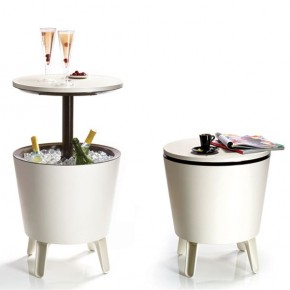 Столик-холодильник COOL BAR крем-шоколад в Дегтярске - degtyarsk.mebel24.online | фото 1