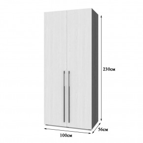 СТОУН С23 Шкаф 2-х створчатый с ящиками (анкор темный/анкор светлый) в Дегтярске - degtyarsk.mebel24.online | фото 2