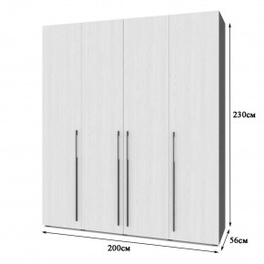 СТОУН С41 Шкаф 4-х створчатый с ящиками (дуб золотой/графит) в Дегтярске - degtyarsk.mebel24.online | фото 2