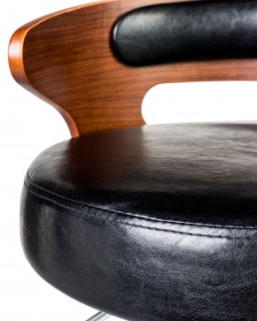 Стул барный DOBRIN FRED BLACK, коричневое дерево, чёрный в Дегтярске - degtyarsk.mebel24.online | фото 6