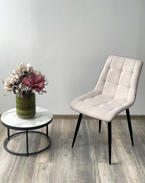 Стул CHIC HE622-01/ HE622-05 топленое молоко, ткань/ черный каркас М-City в Дегтярске - degtyarsk.mebel24.online | фото 3