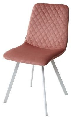Стул DAIQUIRI BLUVEL-52 PINK / белый каркас, велюр М-City в Дегтярске - degtyarsk.mebel24.online | фото 1