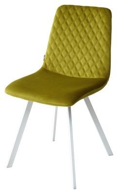 Стул DAIQUIRI BLUVEL-75 OLIVA / белый каркас, велюр М-City в Дегтярске - degtyarsk.mebel24.online | фото 1