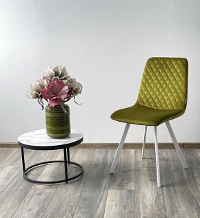 Стул DAIQUIRI BLUVEL-75 OLIVA / белый каркас, велюр М-City в Дегтярске - degtyarsk.mebel24.online | фото 3