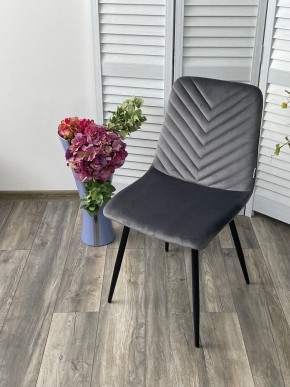 Стул DUKE BLUVEL-14 GREY, велюр / черный каркас М-City в Дегтярске - degtyarsk.mebel24.online | фото 5