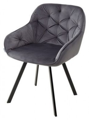 Стул GALE 360 град. поворот. BLUVEL-14 GREY, велюр/ черный каркас, М-City в Дегтярске - degtyarsk.mebel24.online | фото 1