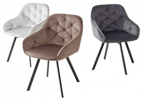 Стул GALE 360 град. поворот. BLUVEL-14 GREY, велюр/ черный каркас, М-City в Дегтярске - degtyarsk.mebel24.online | фото 2
