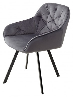 Стул GALE 360 град. поворот. BLUVEL-14 GREY, велюр/ черный каркас, М-City в Дегтярске - degtyarsk.mebel24.online | фото 5