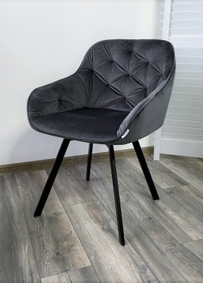 Стул GALE 360 град. поворот. BLUVEL-14 GREY, велюр/ черный каркас, М-City в Дегтярске - degtyarsk.mebel24.online | фото 6