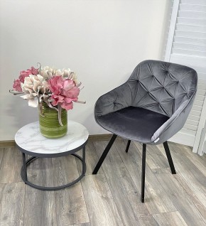 Стул GALE 360 град. поворот. BLUVEL-14 GREY, велюр/ черный каркас, М-City в Дегтярске - degtyarsk.mebel24.online | фото 8