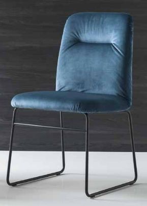 Стул GRETA CB/1904 MET.P15 MATT BLACK/ VENICE S0J OCEAN BLUE в Дегтярске - degtyarsk.mebel24.online | фото