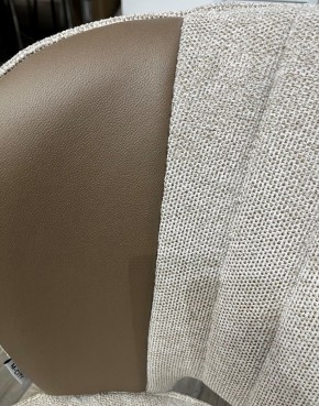 Стул HERMES WZ2042-02 светло-бежевый фактурный велюр/ HK017-31 серо-коричневый PU, М-City в Дегтярске - degtyarsk.mebel24.online | фото 2