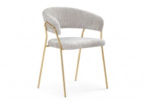 Стул на металлокаркасе Kamelia 1 light gray fabric / gold в Дегтярске - degtyarsk.mebel24.online | фото