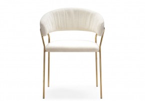 Стул на металлокаркасе Kamelia 1 white fabric / gold в Дегтярске - degtyarsk.mebel24.online | фото 3