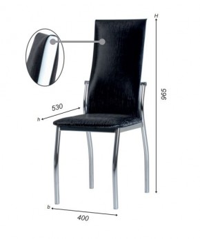 Стул Пекин А1.10-05 со вставкой (двухцветный) (Стандарт) хром/кожзам (4 шт.) в Дегтярске - degtyarsk.mebel24.online | фото 3