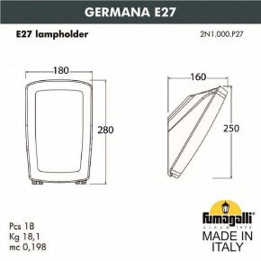 Светильник на штанге Fumagalli Germana 2N1.000.000.AYF1R в Дегтярске - degtyarsk.mebel24.online | фото 3