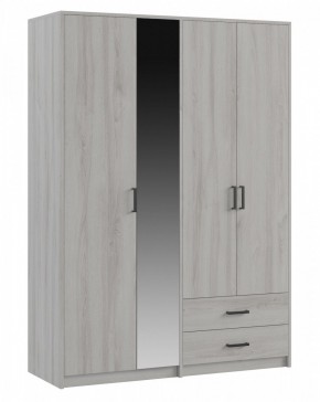 СВЕТЛАНА LOFT Шкаф 4 двери с зеркалом (сосна белая loft) в Дегтярске - degtyarsk.mebel24.online | фото