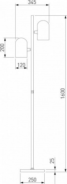 Торшер Eurosvet Bambola 01164/2 латунь в Дегтярске - degtyarsk.mebel24.online | фото 2