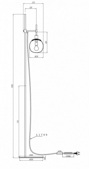 Торшер Maytoni Erich MOD221-FL-01-G в Дегтярске - degtyarsk.mebel24.online | фото 5