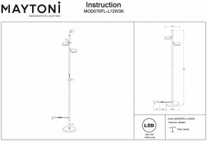 Торшер Maytoni Fad MOD070FL-L12W3K в Дегтярске - degtyarsk.mebel24.online | фото 3