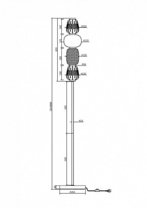 Торшер Maytoni Pattern MOD267FL-L32CH3K в Дегтярске - degtyarsk.mebel24.online | фото 2