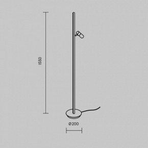 Торшер Maytoni Thin MOD395FL-L28B3K в Дегтярске - degtyarsk.mebel24.online | фото 5