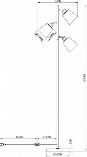 Торшер Moderli Floor V3050-3F в Дегтярске - degtyarsk.mebel24.online | фото 3