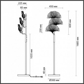 Торшер Odeon Light Ventaglio 4870/3F в Дегтярске - degtyarsk.mebel24.online | фото 5