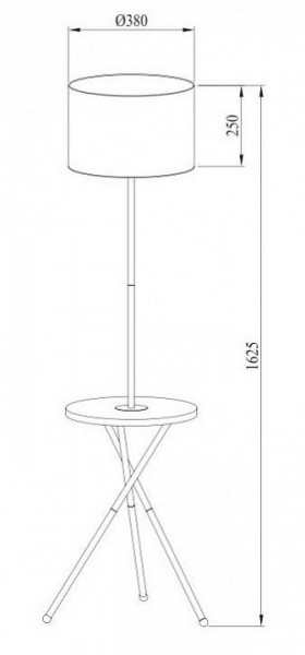 Торшер с полкой Arte Lamp Combo A2070PN-1BK в Дегтярске - degtyarsk.mebel24.online | фото 2