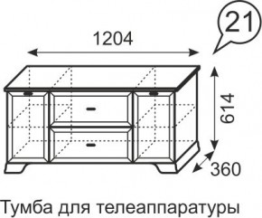 Тумба для телеаппаратуры Венеция 21 бодега в Дегтярске - degtyarsk.mebel24.online | фото 3